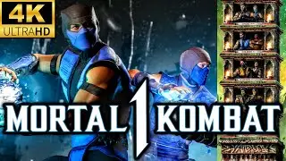 MK1 *SUB ZERO* UMK3 SKIN KLASSIC TOWER GAMEPLAY!! (SUB ZERO AS KAMEO) 4K 60 FPS (MORTAL KOMBAT 1)