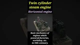 Twin cylinder steam engine #animation #engine