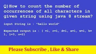 How to count the number of occurrences of all characters in given string using java 8 stream