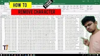 How to remove character from excel sheet