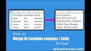How to Combine Columns in Excel