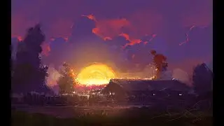 A little bit of sunset by fear-sAs (Photoshop, speedpaint)