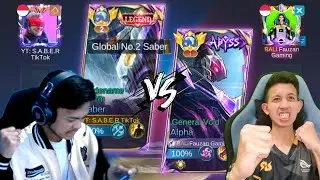 CHALLENGED BY BY1 WITH ALPHA FAUZAN GAMING😱 AGAINST TOP GLOBAL SABER, WHO WINS❗MOBILE LEGENDS