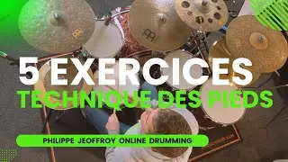 Comment Travailler La Technique des Pieds Hi Hat et Grosse Caisse (COURS DE BATTERIE - DRUM LESSONS)