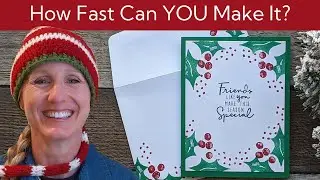 Super Fast Christmas Card - I Timed Myself! | Card Making Tutorial