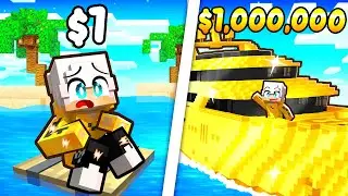YATCH DA 1€ vs 1.000.000€ in MINECRAFT