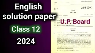 English ka exam paper 12th class up board 2024