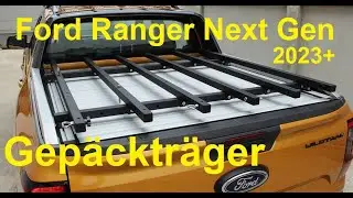 Gepäckträger Ford Ranger Next Gen 2023 mit Ladeflächenrollo