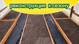 Грядки обновили в старой теплице / триходерма на щепе