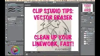 Clip studio tips: vector erasor- clean up linework, fast