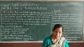 Class 9th / English Supplementary ( The Swan and the Princess )