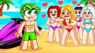 1 Boy STUCK On GIRLS ONLY ISLAND in Roblox!