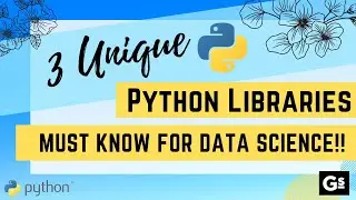 3 Unique Python Libraries that you Must know! ✅