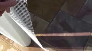 Fiber glass mesh reinforced render
