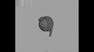 Poly hair simulation using Dynamic Curves (Final result)