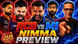 Royal Challengers Bengaluru vs Mumbai Indians Nimma Preview! 🔥| Tata IPL 2026 | Live with Jani🔴
