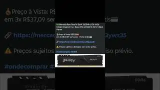 🇧🇷 Memória Ram Para Pc Ddr4 3200Mhz Cl16 16Gb 1x16gb Kingston Fury Beast Black Gamer💰 
