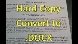 PRINTED document into TEXT (Docx.) the easy way [EPSONL3110] [Microsoft Word 2016]