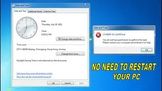 CHANGE TIME AND DATE WITHOUT ADMINISTRATOR PERMISSION 