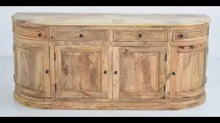 Classic European Style Mango Wooden Living Room Kitchen Dining Room Storage Drawer Sideboard.