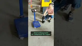 How to Disassemble AC Compressor for Copper #compressorrecyclingmachine #compressorcutter