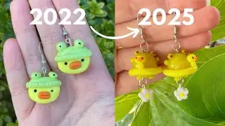 Recreating my OLDEST Clay Earring Designs (Sculpt With Me)
