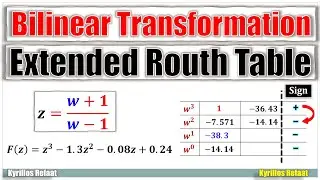 Stability of Digital Control Systems Part 3: Bilinear Transformation Test or Modified Routh Table