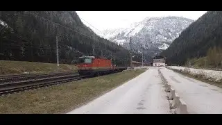 Tauernschleuse Böckstein-Mallnitz - Ankunft 1144 120 mit Autozug in Böckstein