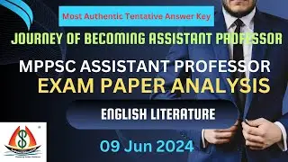 Most Authentic Tentative Answer Key of MPPSC Assistant Professor of English Literature
