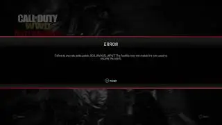Call of Duty: WWII - Failed to decode delta patch