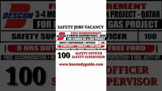 100 Safety Officers / Supervisors Required in Qatar: Free Requirement