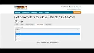 IHT Spirit System: Moving Participants to Another Group