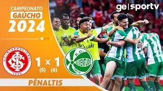 INTERNACIONAL 1 (5)X(6) 1 JUVENTUDE | PÊNALTIS | CAMPEONATO GAÚCHO | ge.globo