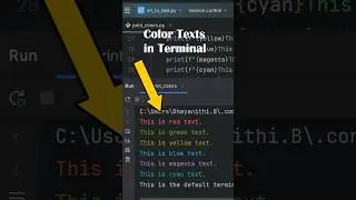 Print Color Texts in terminal