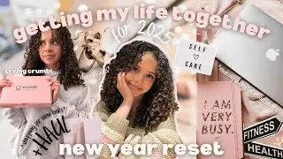 my ultimate new year reset 🤍 | getting my life together for 2025!! *vision board* *shopping + haul*