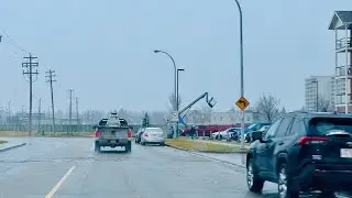 Driving Vlog! Another snow day in October in Alberta.