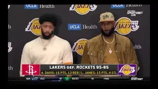 FULL PostGame Interviews Lebron James AD Russell Westbrook | James Worthy Reacts Lakers def Rockets