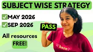 CA Foundation 1st Attempt Strategy | SUBJECT WISE strategy + FREE Resources