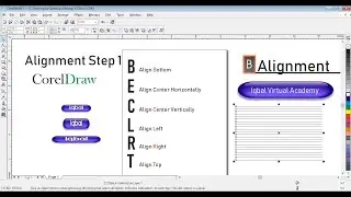 CorelDraw Alignment objects & Text Urdu Lecture by Javed Iqbal/ Iqbal Virtual Academy