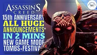 Assassin's Creed 15th Anniversary ALL HUGE ANNOUNCEMENTS in 2 minutes. NEW AC VALHALLA UPDATES