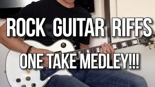 ROCK GUITAR RIFFS - ONE TAKE MEDLEY!!! - Felipe Oliveira