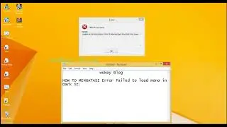 CARA MENGATASI PERBAIKI HOW TO FIX REPAIR Error Failed to load mono in Dark Star