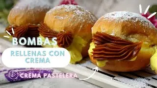 Prepara estás bombas rellenas de crema y sorprende a tus clientes o famila