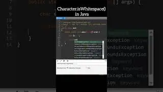 Character.isWhitespace() in java 
