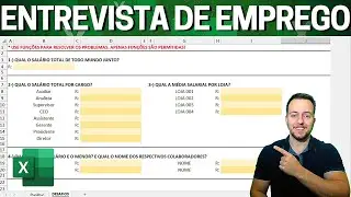 Resolvendo na Prática uma Prova de Excel para Entrevista de Emprego! Planilha p/ Baixar