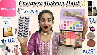 इतना सस्ता😍 Starting Rs.100 *HUGE* Makeup Haul From MEESHO | Under Rs.300 Meesho Makeup Haul