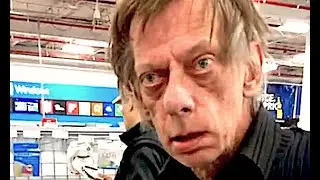 Bug-eyed C. head in Best Buy - Don Knotts Buscemi