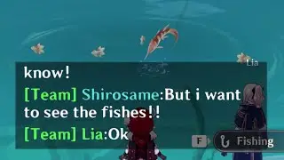 I showed my secret fishing spot in Genshin Impact Co-op