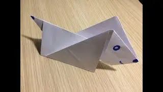 How to make a doggy out of paper of origami with own hands without glue of video