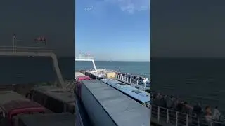 Крым 2023 паром переправа. Видим мост